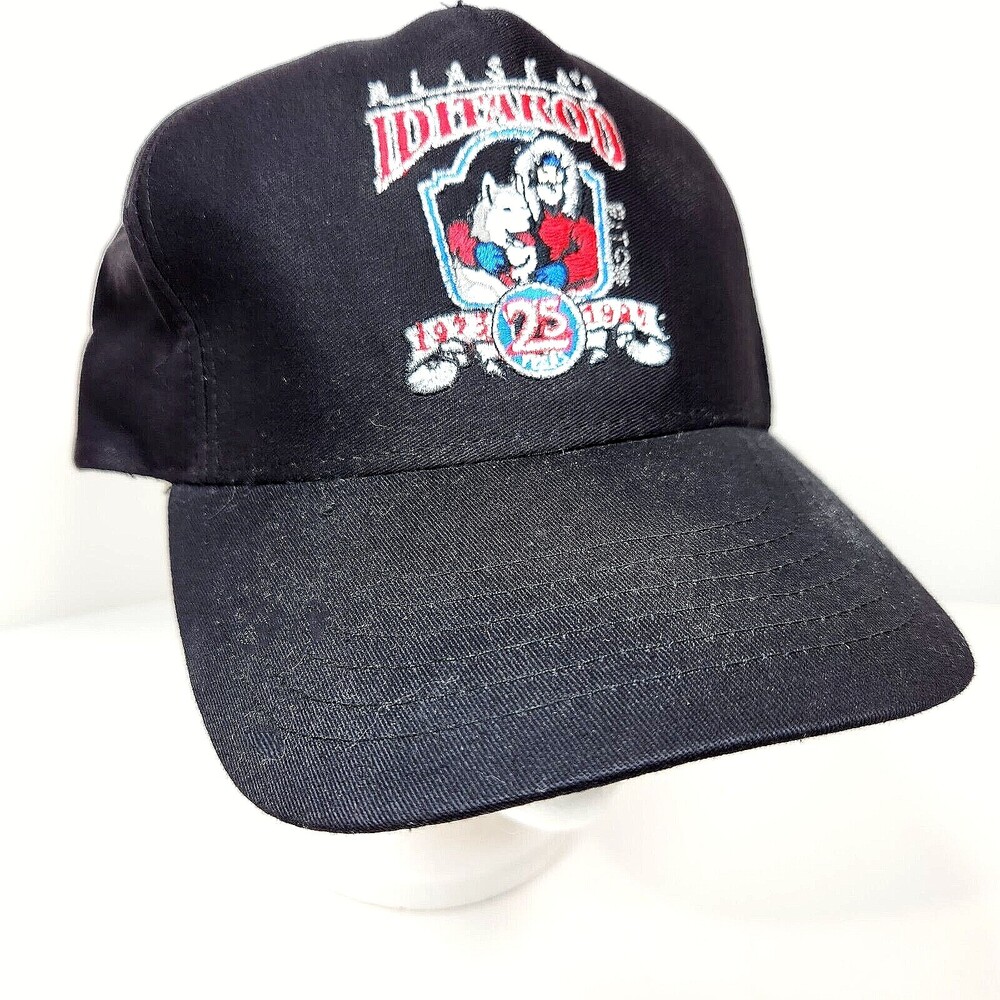 VTG Alaska Iditarod 25th Anniversary Snapback Hat Cap 1997 Black Sled Dog Race